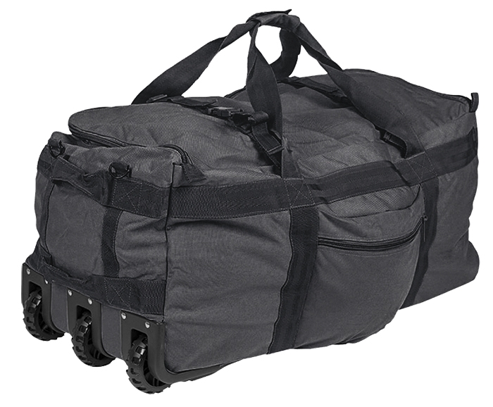 Kampftrageseesack mit Rollen schwarz